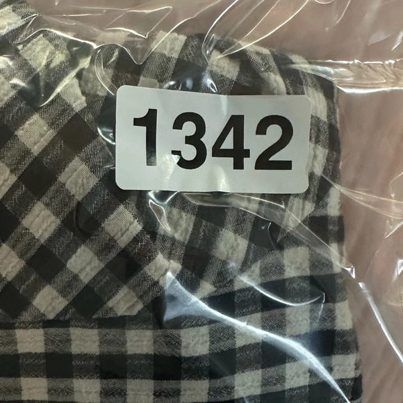 Catherine’s 100% Cotton gingham black white blouse size 2X 22/24 #1342 - Picture 8 of 8
